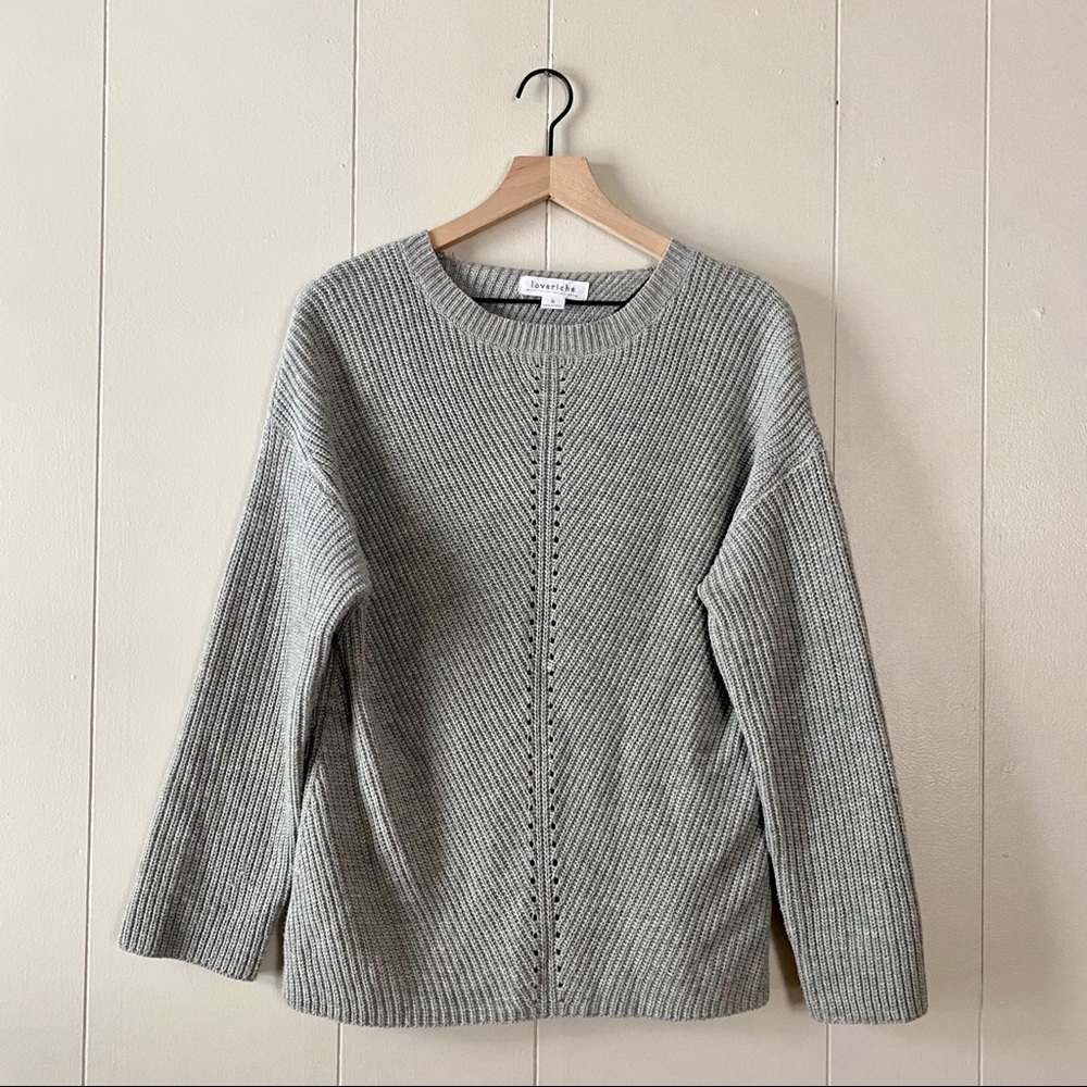 Loveriche Ribbed Knit Open Back Sweater